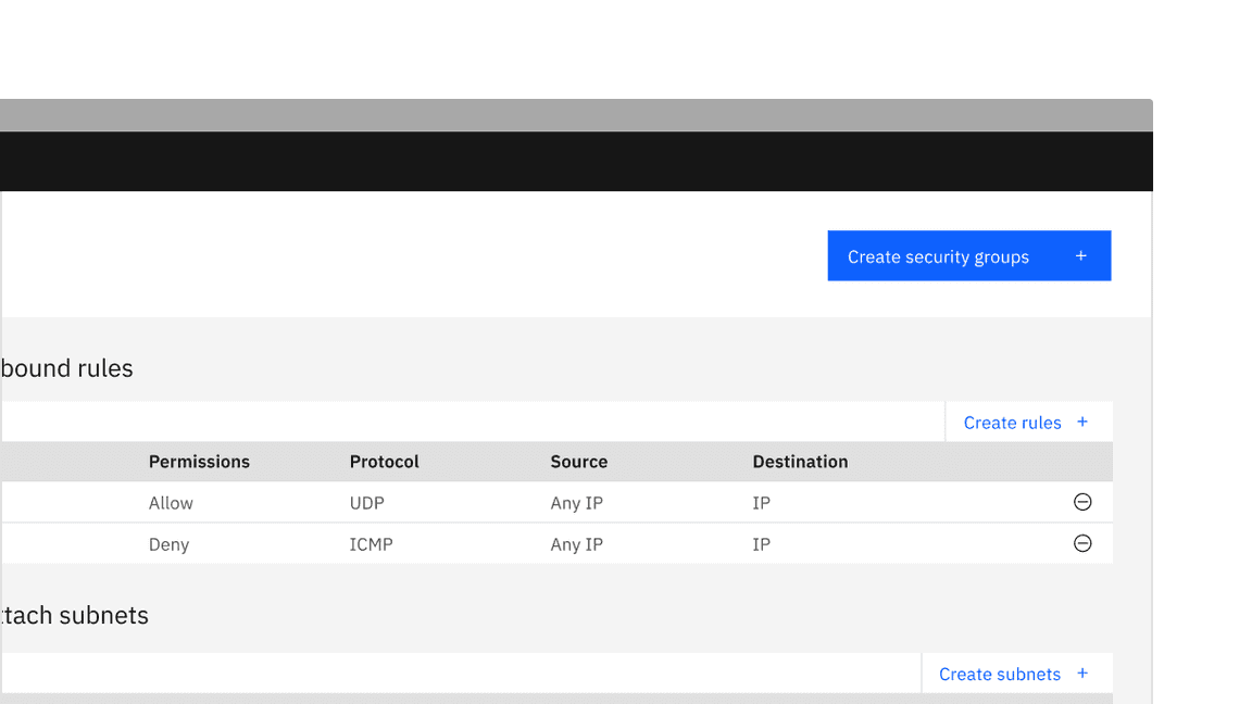 A ghost button represents the data table's primary action to avoid conflict with the primary button in the page header.